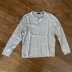 Vince Gray Long Sleeve Tee Soft Cotton Casual
